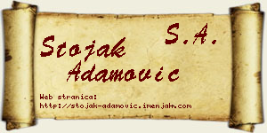 Stojak Adamović vizit kartica